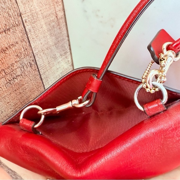 Coach Red Mini Slim Wallet Crossbody - Picture 7 of 14